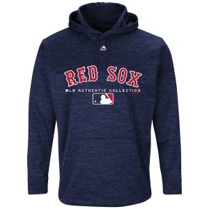 Boston Red Sox Majestic Authentic Collection Team Drive Ultra-Streak Fleece Pullover Hoodie – Navy