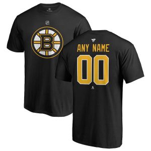 Fanatics Branded Boston Bruins Black Custom Team Authentic T-Shirt