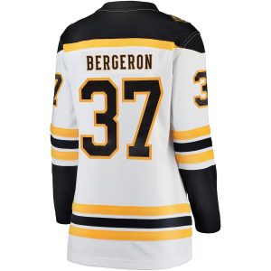 Fanatics Branded Patrice Bergeron Boston Bruins Women’s White Breakaway Player Jersey
