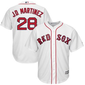 JD Martinez Boston Red Sox Majestic Official Cool Base Player Jersey – White