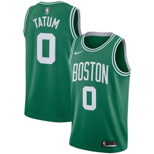 Men’s Boston Celtics Jayson Tatum Nike Green Swingman Jersey Icon Edition