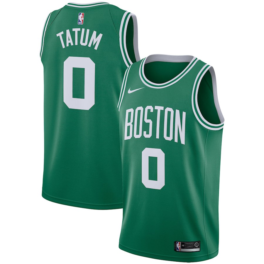 Men’s Boston Celtics Jayson Tatum Nike Green Swingman Jersey Icon ...