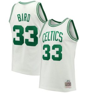 Men’s Boston Celtics Larry Bird Mitchell & Ness White 1985-86 Hardwood Classics Swingman Jersey
