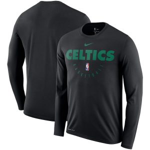 Men’s Boston Celtics Nike Black Practice Performance Legend Long Sleeve T-Shirt
