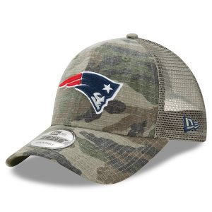 New Era New England Patriots Camo Woodland Trucker Duel 9FORTY Adjustable Snapback Hat