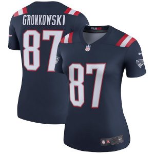 Nike Rob Gronkowski New England Patriots Women’s Navy Color Rush Legend Jersey