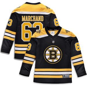 Youth Boston Bruins Brad Marchand Fanatics Branded Black Replica Player Jersey