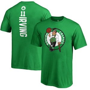 Youth Boston Celtics Kyrie Irving Fanatics Branded Kelly Green Backer Name & Number T-Shirt