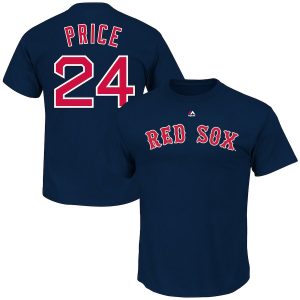 David Price Boston Red Sox Majestic Official Name and Number T-Shirt – Navy