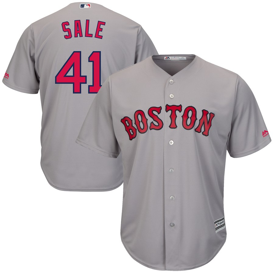 Chris Sale Boston Red Sox Majestic Road Cool Base Jersey - Gray