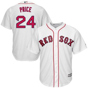 David Price Boston Red Sox Majestic Official Cool Base Player Jersey – White
