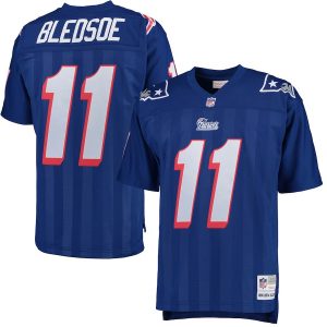 Drew Bledsoe New England Patriots Mitchell & Ness Retired Player Replica Jersey – Royal