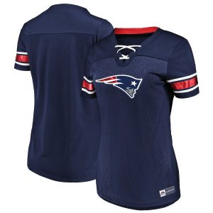 Majestic New England Patriots Women’s Navy Game Day Draft Me V-Neck T-Shirt