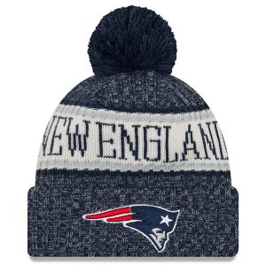 New England Patriots New Era 2018 NFL Sideline Cold Weather Official Sport Knit Hat – Navy