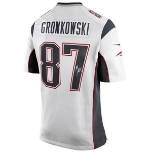 Rob Gronkowski New England Patriots Autographed White Replica Jersey