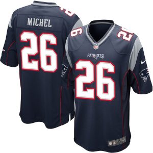 Sony Michel New England Patriots Nike 2018 NFL Draft First Round Pick #2 Game Jersey – Navy