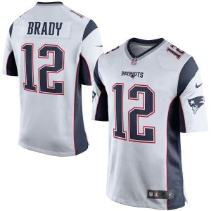 Tom Brady New England Patriots Nike Game Jersey – White/Navy Blue